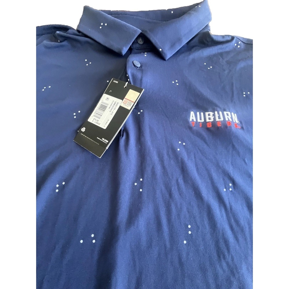 Auburn Tigers Shirt Under Armour Mens‎ Sz XL X-Large Blue Playoff Polo Golf NWT